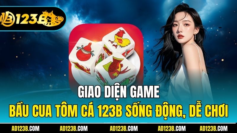 Giao diện game Bầu Cua Tôm Cá 123B sống động, dễ chơi