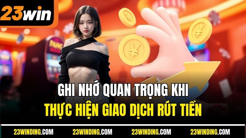 Ghi nhớ quan trọng khi thực hiện giao dịch rút tiền