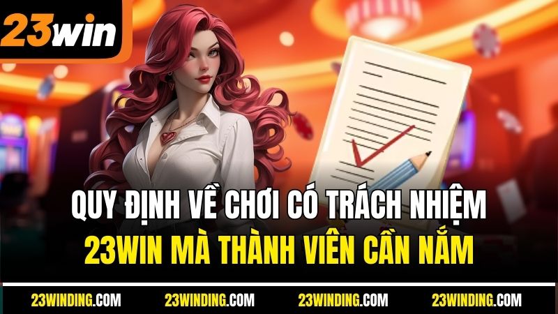 Quy định về chơi có trách nhiệm 23Win mà thành viên cần nắm